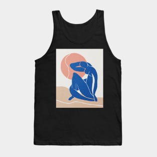 Blue nude under the sun Henri Matisse abstract art Tank Top